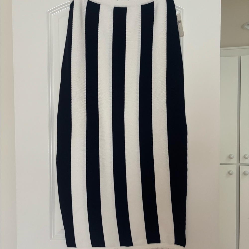 Anthropologie Black and White Pencil Skirt